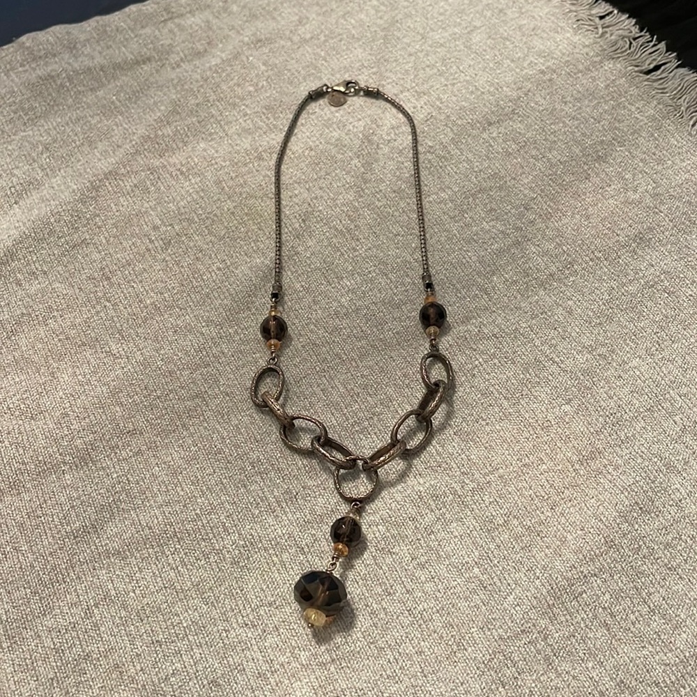 Silpada EUC Smokey Quartz Necklace